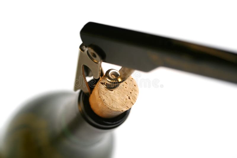 Corkscrew in Wine Bottle