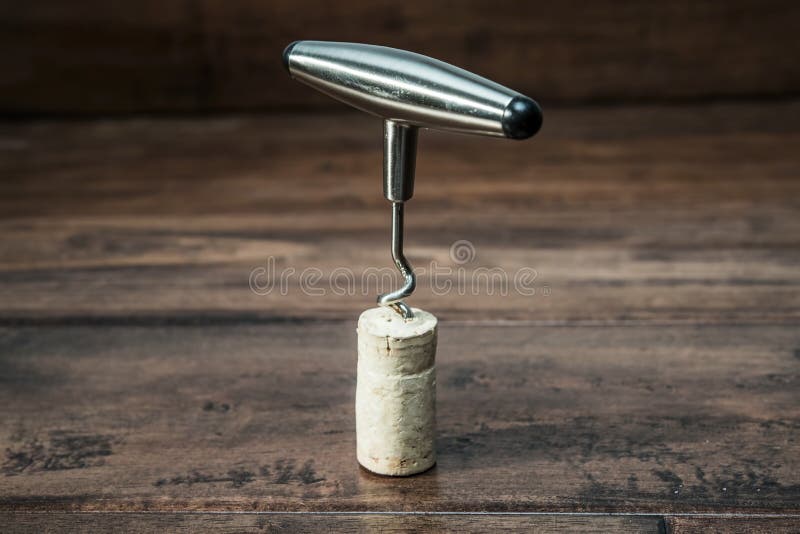 Corkscrew Wine stock photo. Image of vintage, stain, beverage 61783546