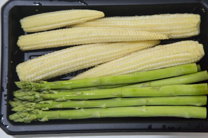 Corn and asparagus stock photo. Image of vegetarian, isolated 85011208