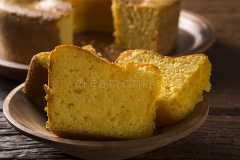 Corn Cake. Traditional Brazilian Treats Made of Corn. Stock Photo