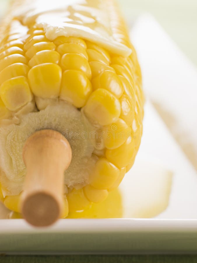 Corn on the Cob with Melted Butter stock images Corn on the Cob with Melted Butter stock images