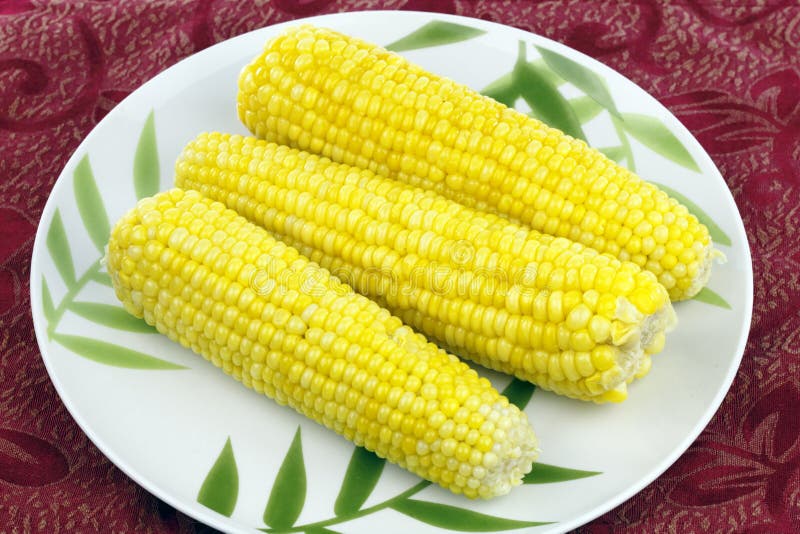 Corn Cobs Cooked Buttered