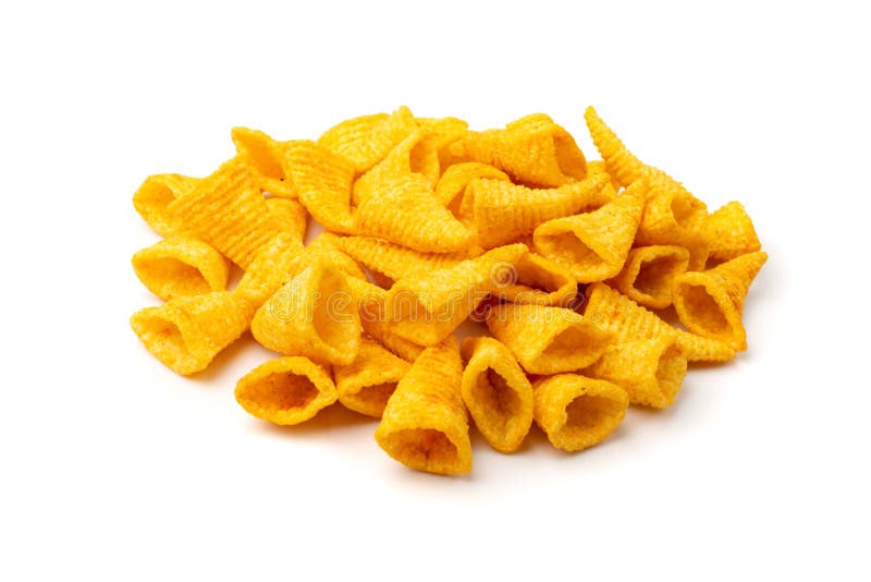 Corn Cone Isolated, Puffs with Spices Stock Photo Image of meal