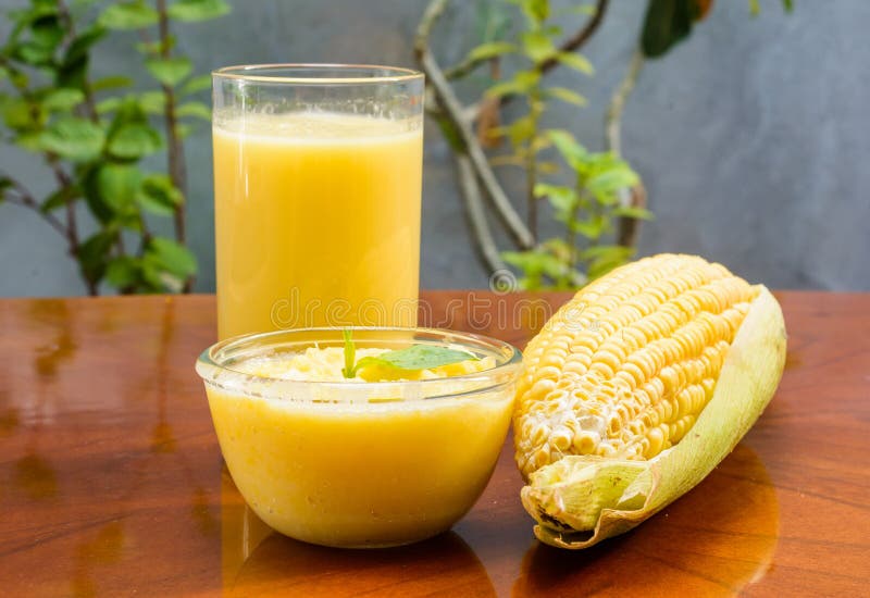 Corn cream soup stock photo. Image of sweet, good, restaurant - 162037124