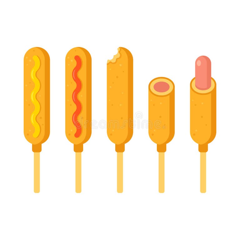 Corn Dog Flat Stock Illustrations 778 Corn Dog Flat Stock