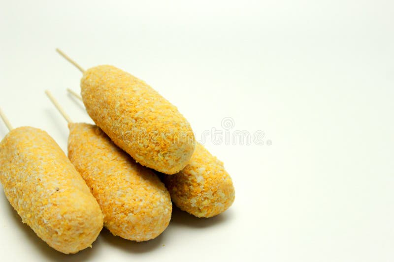 Corn Dog, Traditional Korean Street Food Stock Image - Image of right