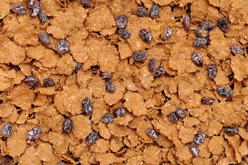 Corn Flake Cereal with Raisins Stock Photo Image of flake, meal 29511206