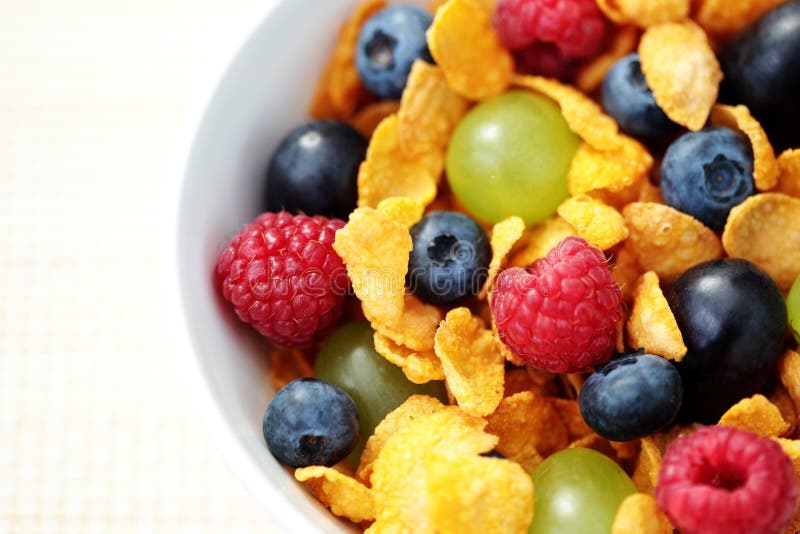 Corn Flakes With Fruits Royalty Free Stock Photo Image 10183045