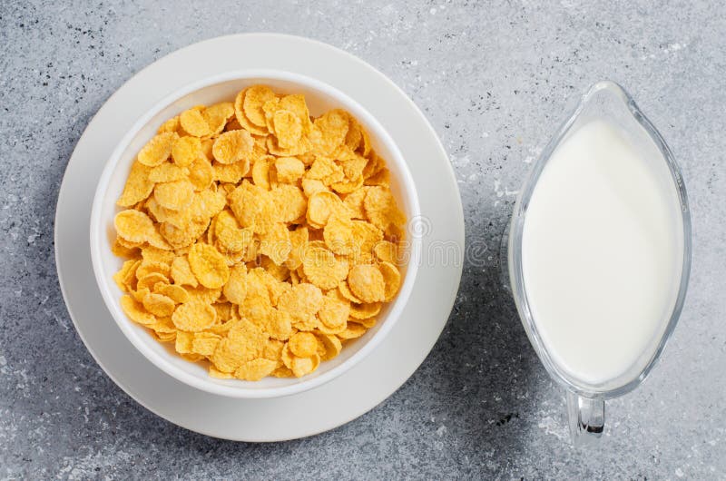 Corn Flakes and Milk. Healthy Diet Stock Photo Image of super, milk