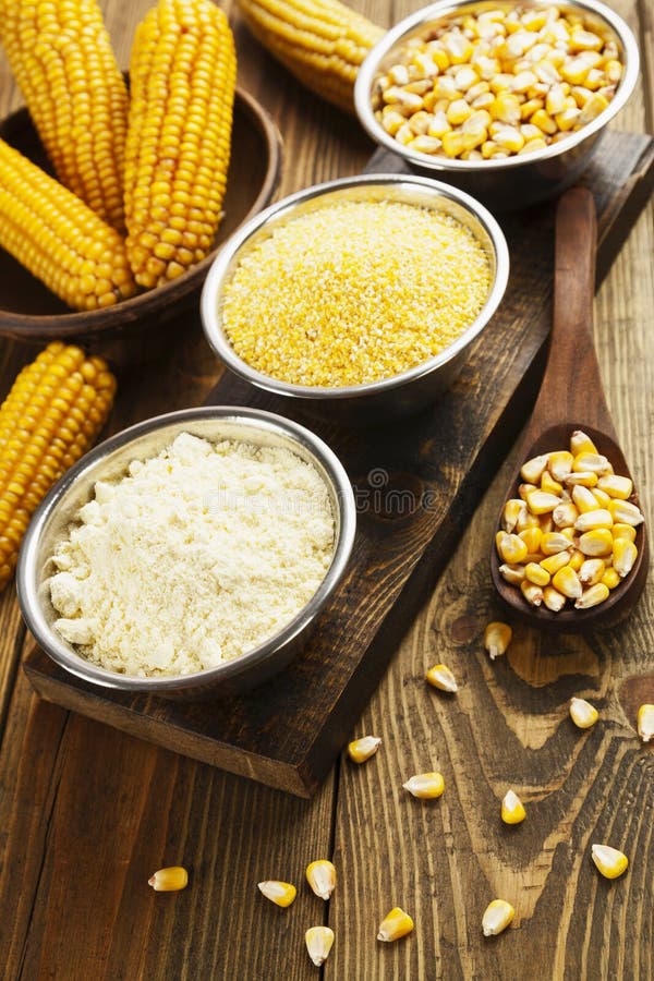 Corn Flour, Cereals and Grains Stock Photo Image of wooden, cuisine 71186580