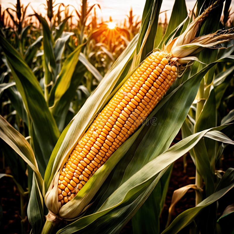 Corn fresh raw organic vegetable royalty free illustration