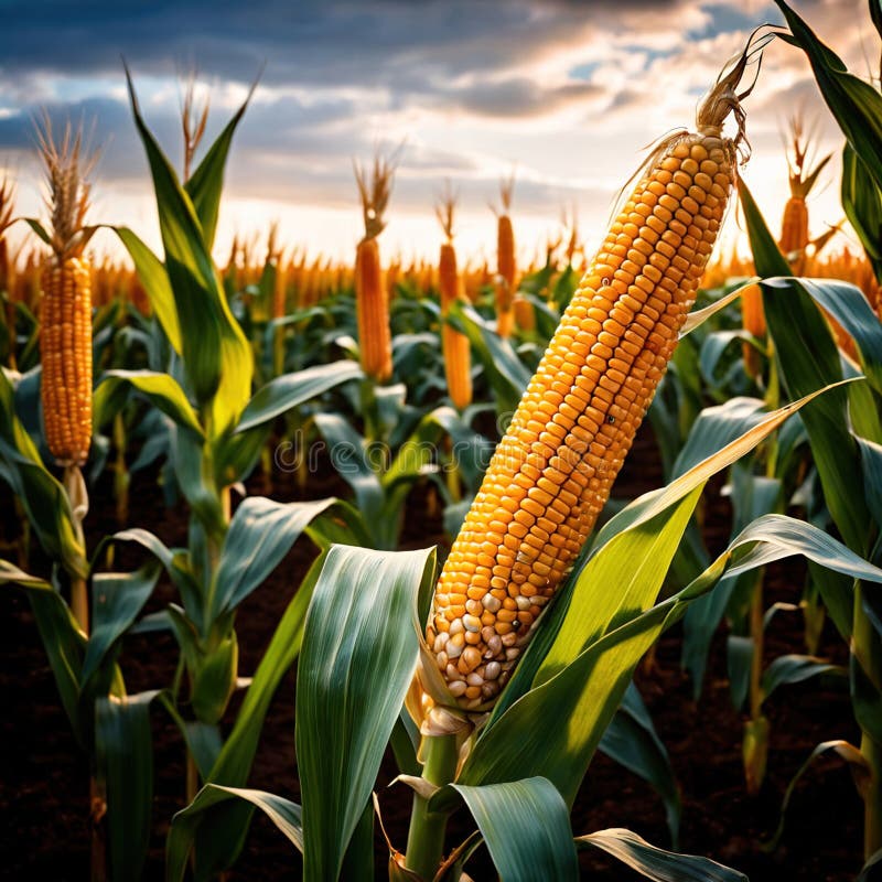 Corn fresh raw organic vegetable royalty free illustration