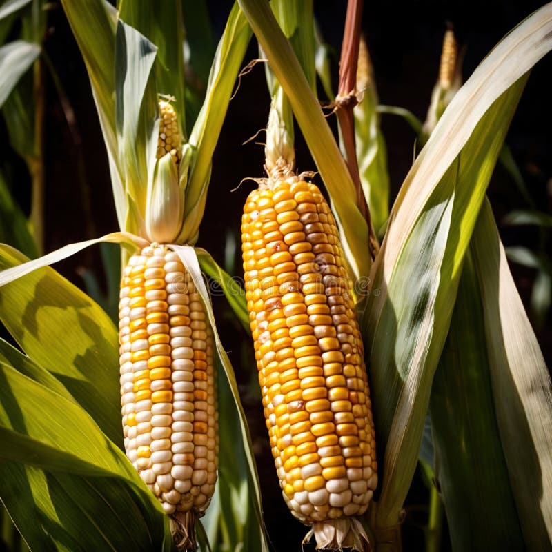 Corn fresh raw organic vegetable royalty free illustration