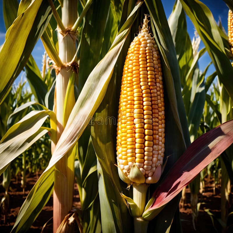 Corn fresh raw organic vegetable royalty free illustration