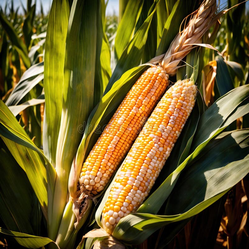 Corn fresh raw organic vegetable royalty free illustration