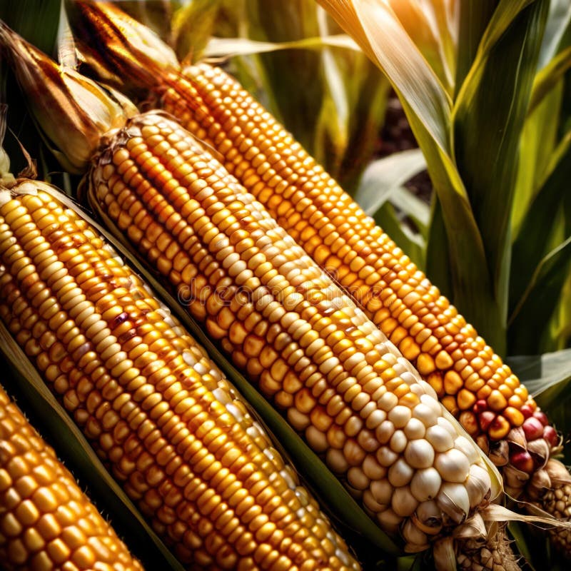 Corn fresh raw organic vegetable royalty free illustration