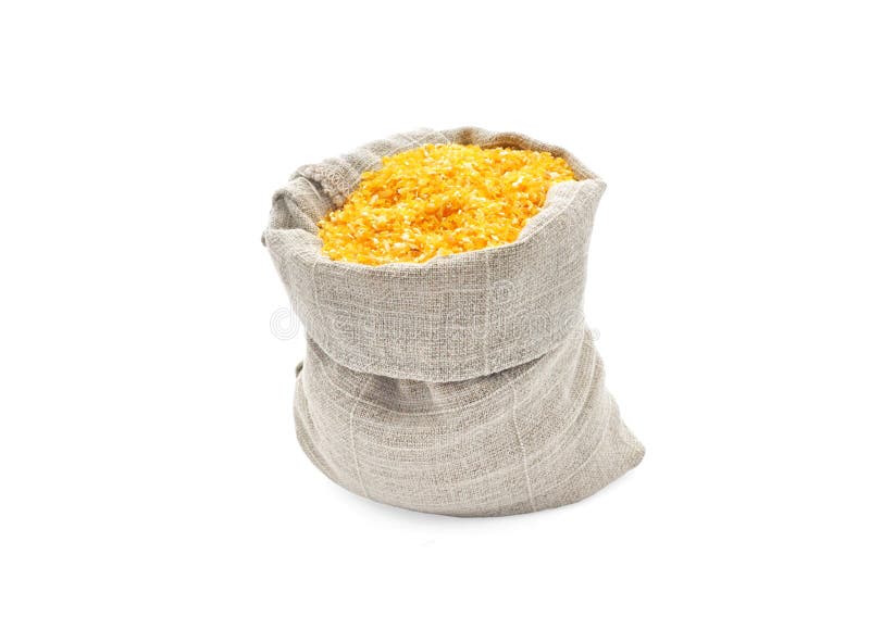 Corn grits in a bag.