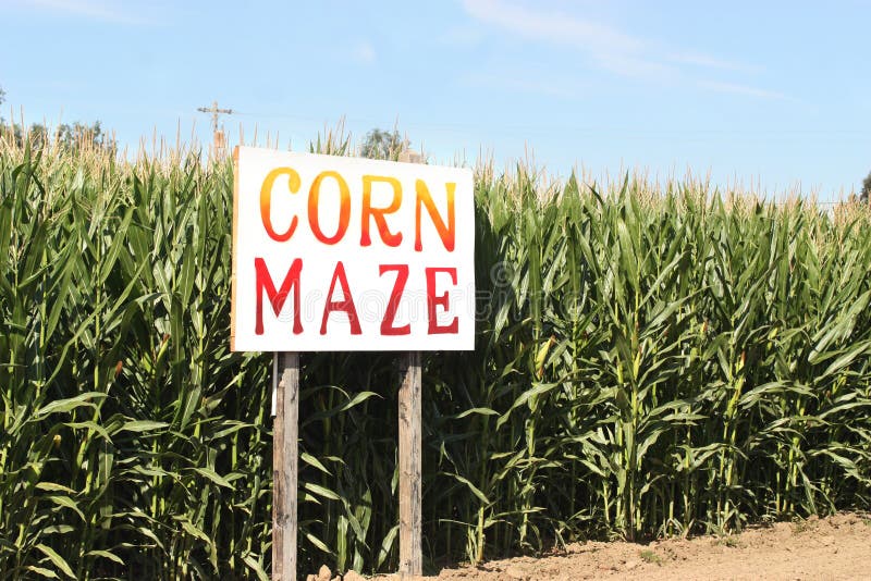 Corn Maze stock photo. Image of helicopter, arizona, cars 34725336