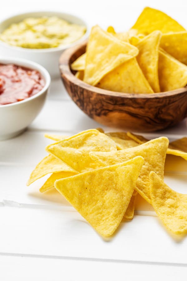 Corn Nacho Chips. Yellow Tortilla Chips Stock Photo Image of bowl