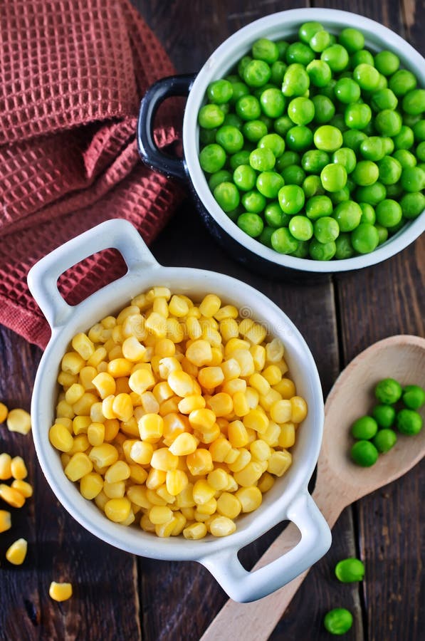 Corn and peas stock image. Image of canned, corn, dish 47794863