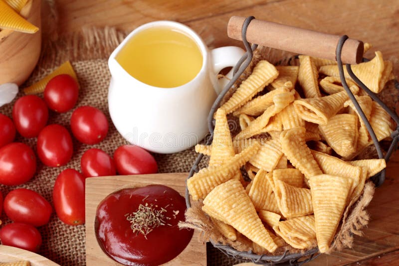 Corn Snack and Chips Corn Raw Delicious. Stock Image Image of tomato, appetizer 68754959