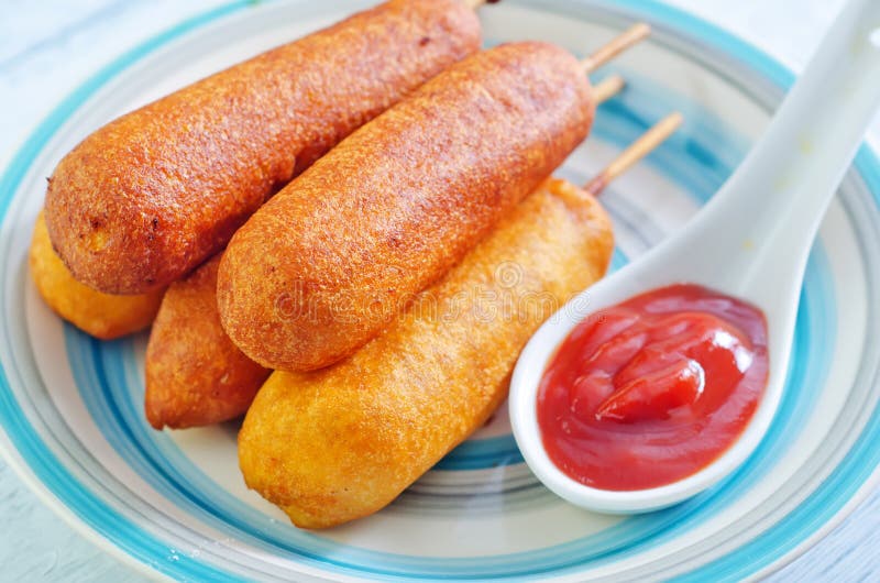 Corndogs zdjęcia royalty free