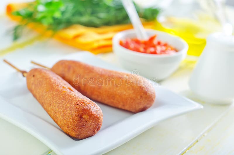 Corndogs zdjęcie royalty free