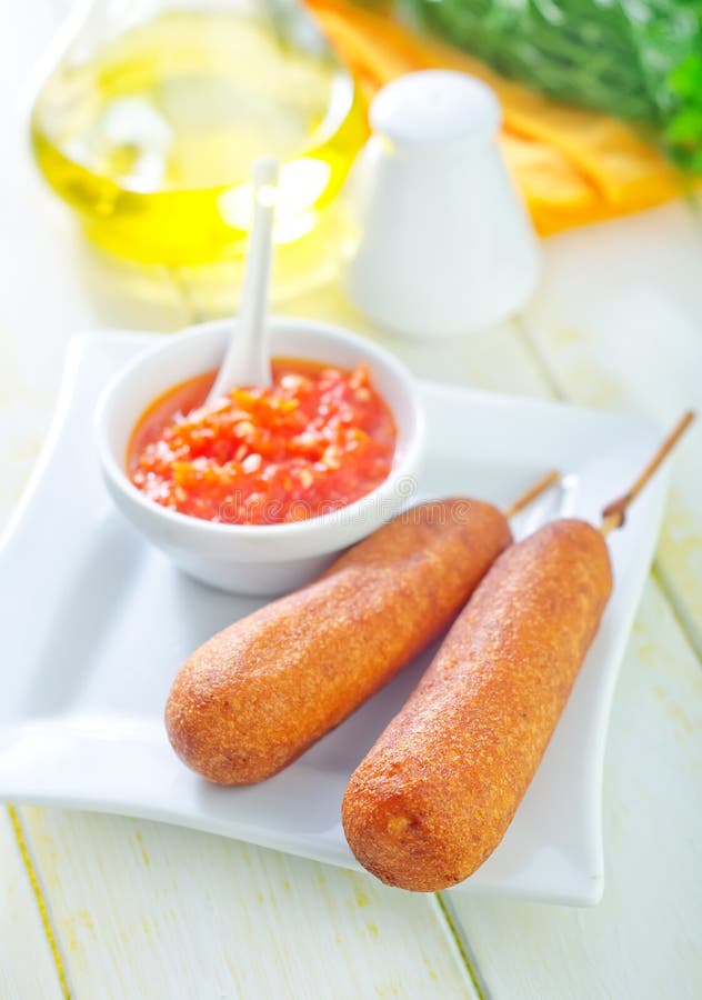 Corndogs zdjęcie royalty free