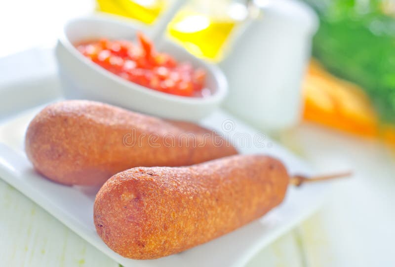 Corndogs zdjęcie stock