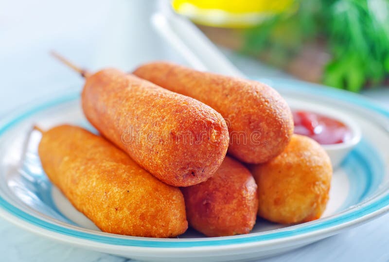 Corndogs zdjęcia royalty free