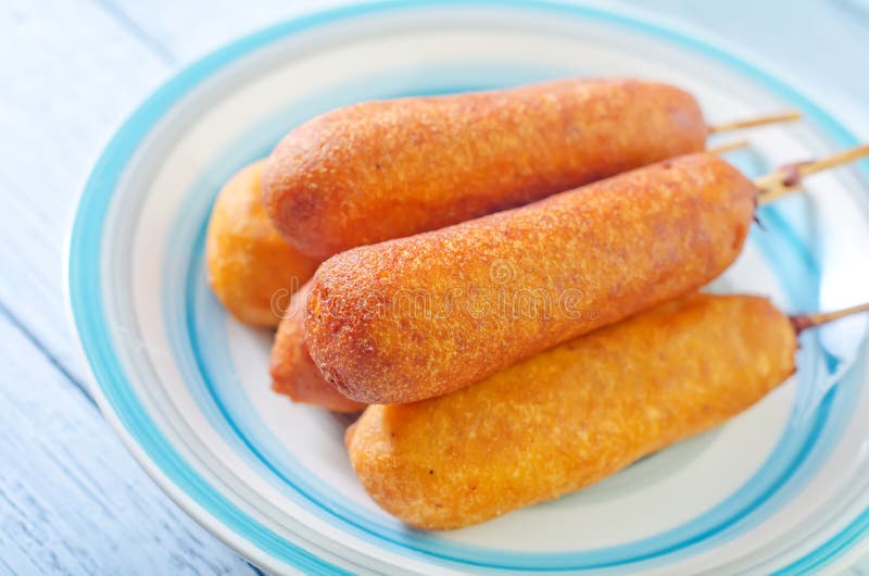 Corndogs fotografia royalty free
