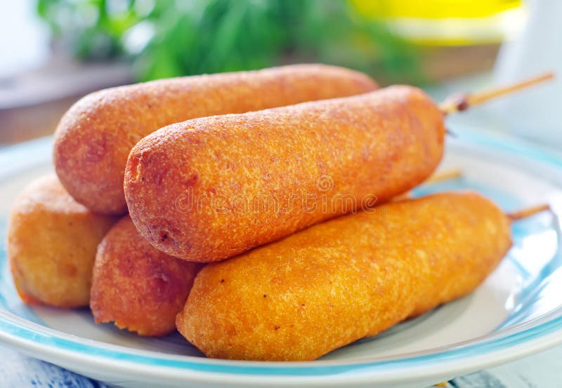 Corndogs zdjęcia stock