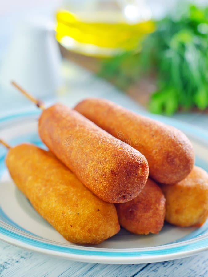 Corndogs obraz royalty free