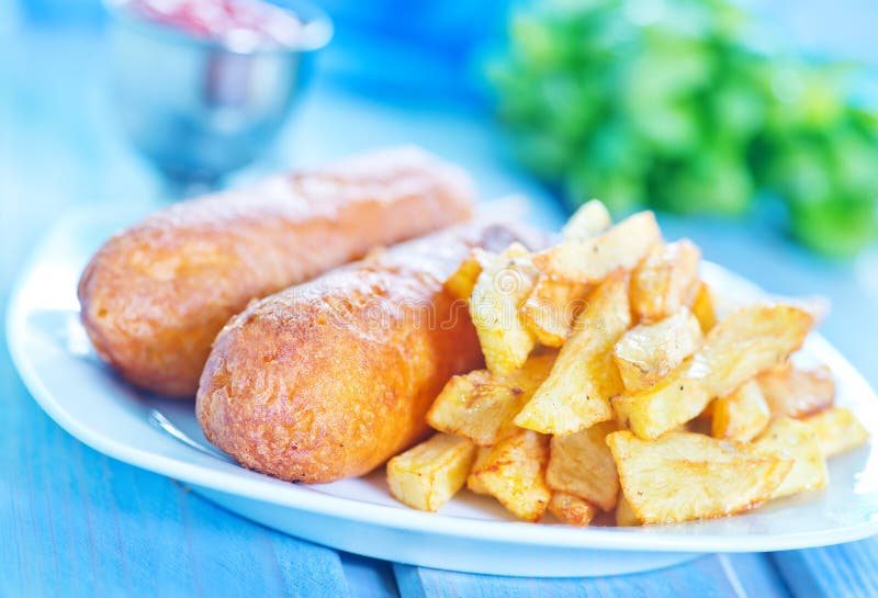 Corndogs zdjęcie royalty free