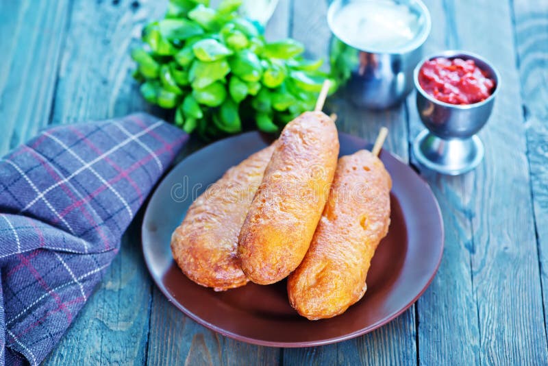 Corndogs zdjęcia stock