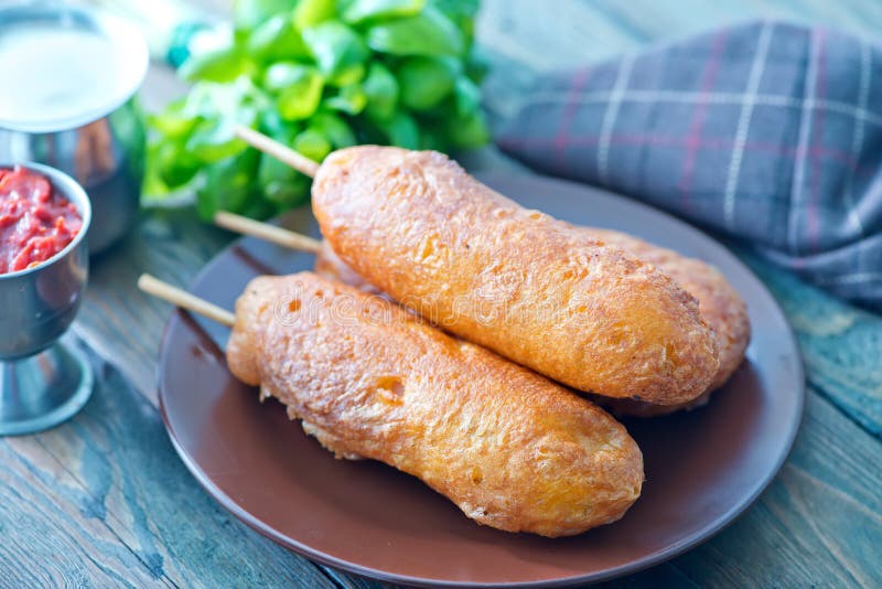 Corndogs obraz royalty free