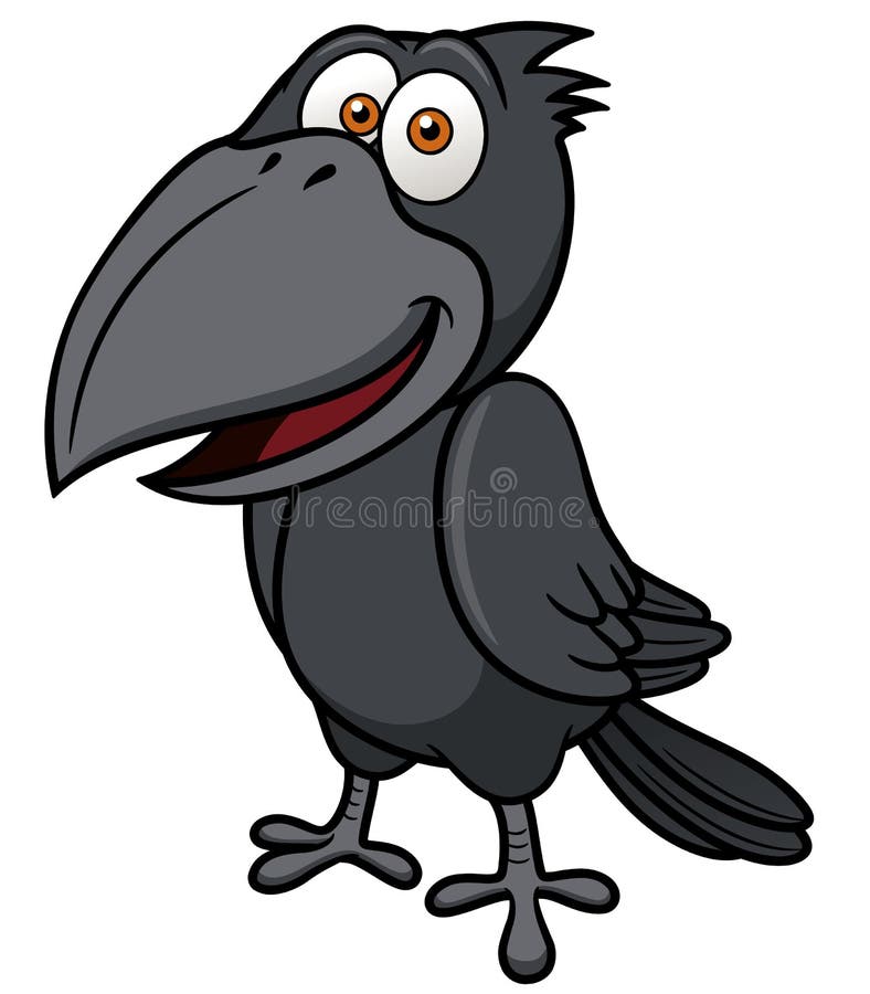 Vector illustration of Cartoon crow. Vector illustration of Cartoon crow