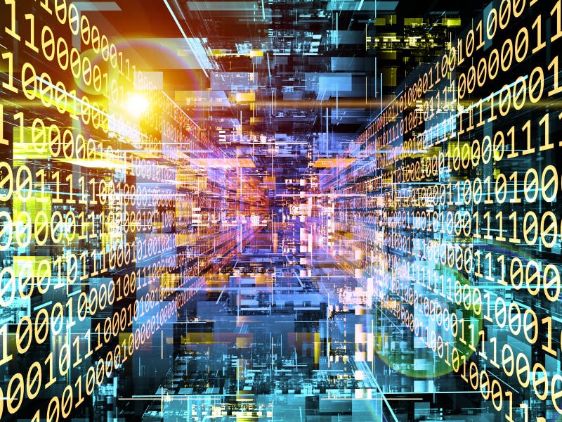 Corner of Digital Universe stock image