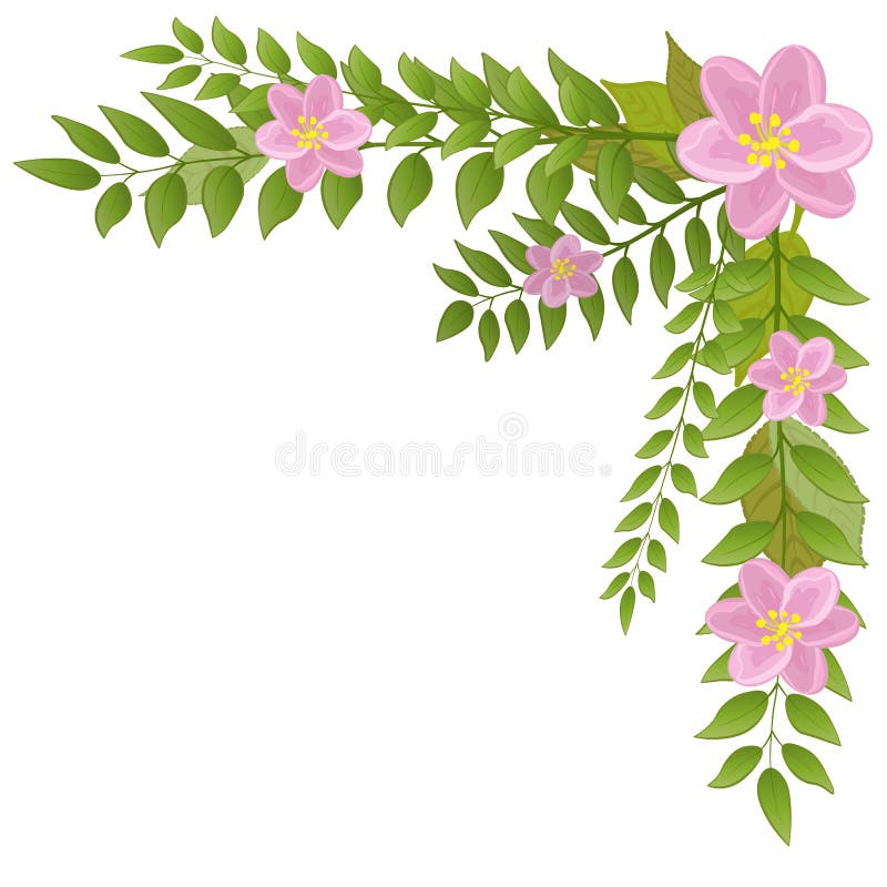 Frame Corners with Green Leaves or Foliage Vector Illustration Stock Vector  - Illustration of foliage, arrangement: 198342390