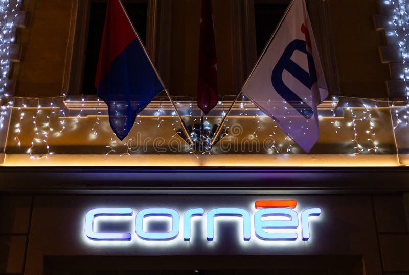 Corner Private Bankingdesign Redaktionell Arkivbild Bild av shoppa