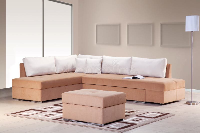 Corner sofa for home stock photo. Image of elegance 114628010