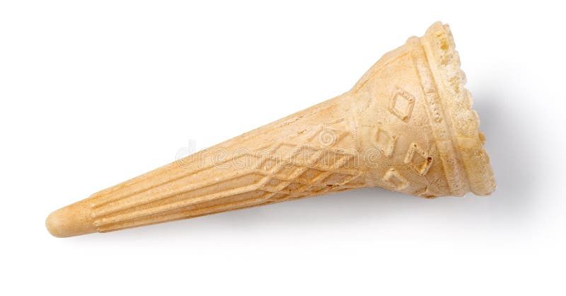 Cornet de crème glacée croustillant vide images stock Cornet de crème glacée croustillant vide images stock