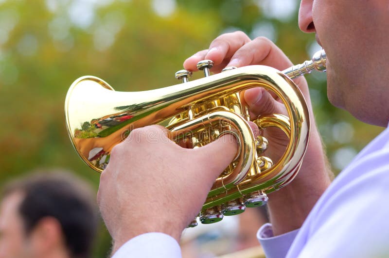 A man playing a stock image. Image of brass, play 51549073