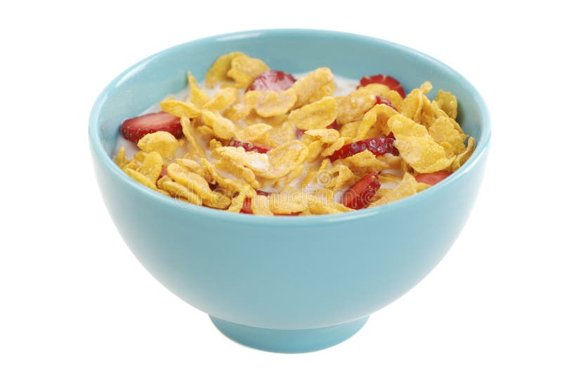 Cornflakes and strawberry stock photos Cornflakes and strawberry stock photos