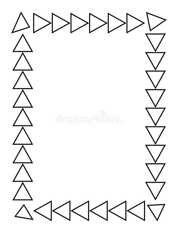 Cornice Rettangolare Nera. Formato A4. Illustrazione Vettoriale. Eps10