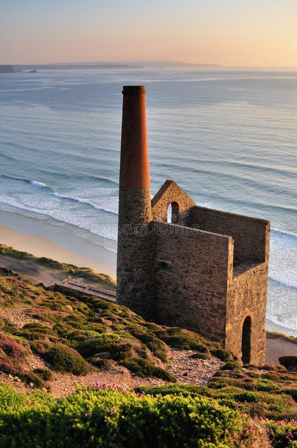 Cornish Tin Mine, St Agnes Head, Cornwall Stock Image Image of house