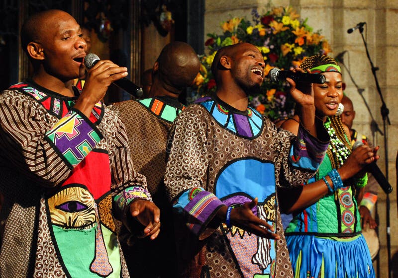 Coro del vangelo di Soweto immagini stock Coro del vangelo di Soweto immagini stock