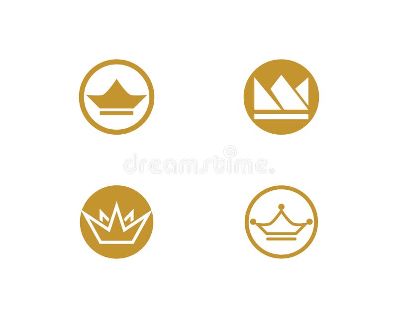Coroa Logo Template ilustração royalty free Coroa Logo Template ilustração royalty free