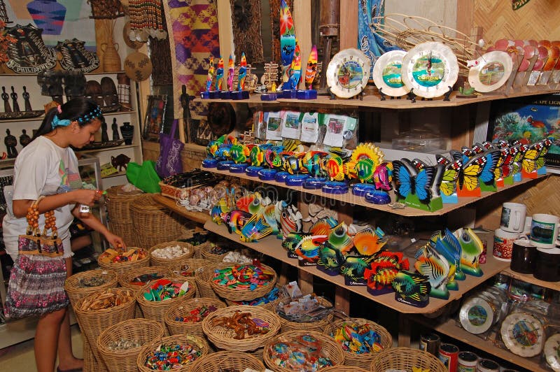 Coron Souvenir and Gift Shop Shirt Display in Coron, Palawan