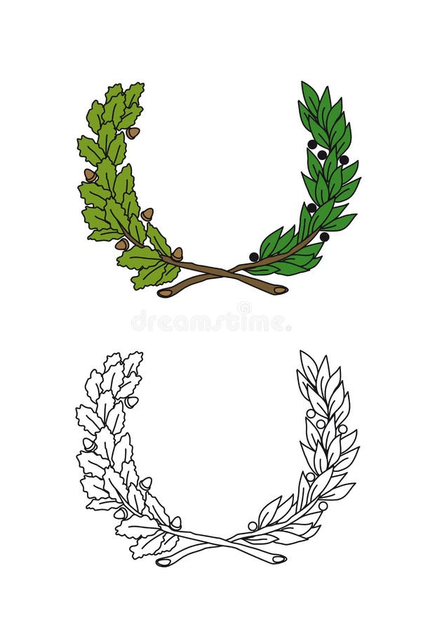 Corona De Hojas Stock De Ilustracion Ilustracion De Hojas 10568999